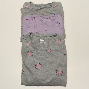Bundle of 3 Justice Girl’s long sleeve shirts